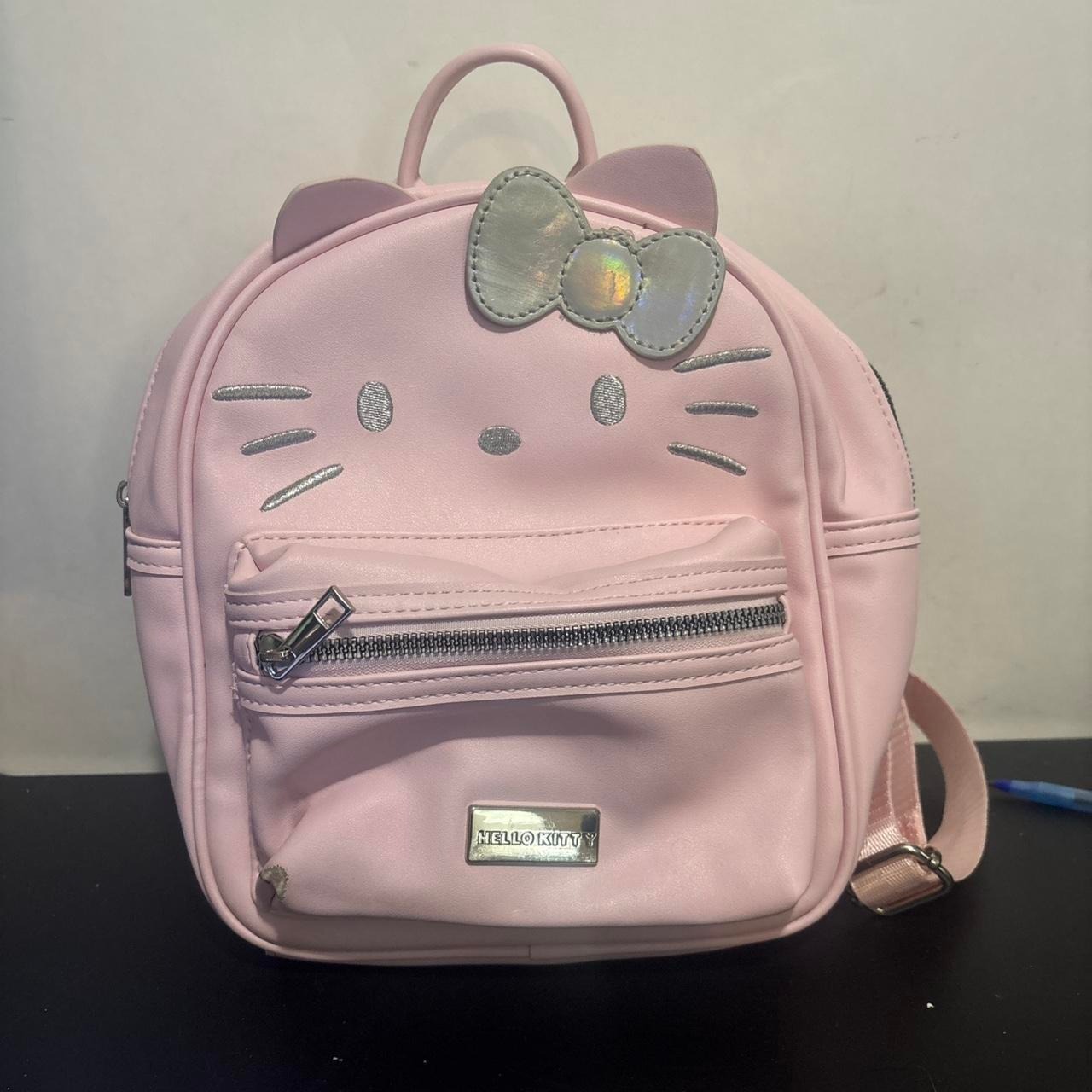Limited Sanrio Hello Kitty 50th Anniversary Pink Silver Mini Backpack Has Wear